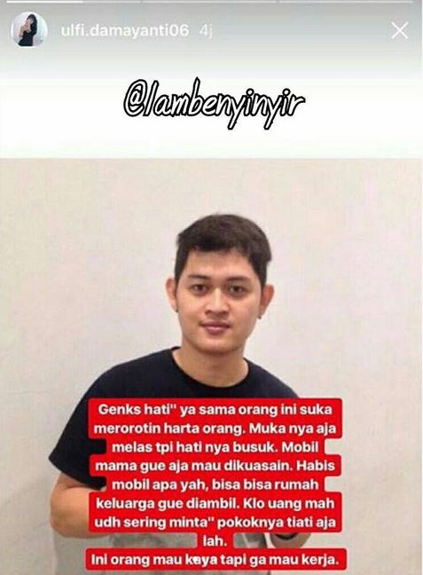 Kesal dengan Ferry Anggara, ini curhatan putri Elly Sugigi di medsos
