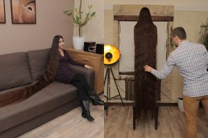 20 Tahun tak dipotong, rambut wanita ini panjangnya 2,3 meter 