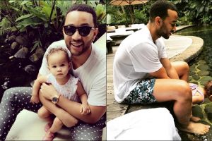 Liburan ke Bali, John Legend & Chrissy Teigen memukau pakai baju adat