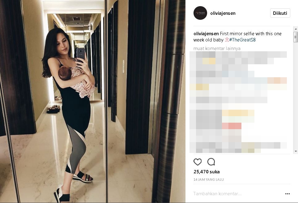 Usai melahirkan anak, penampilan Olivia Jensen ini bikin takjub