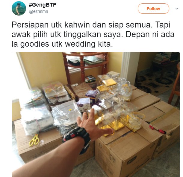 Undangan nikahan siap disebar, pria ini mendadak diputus tunangannya