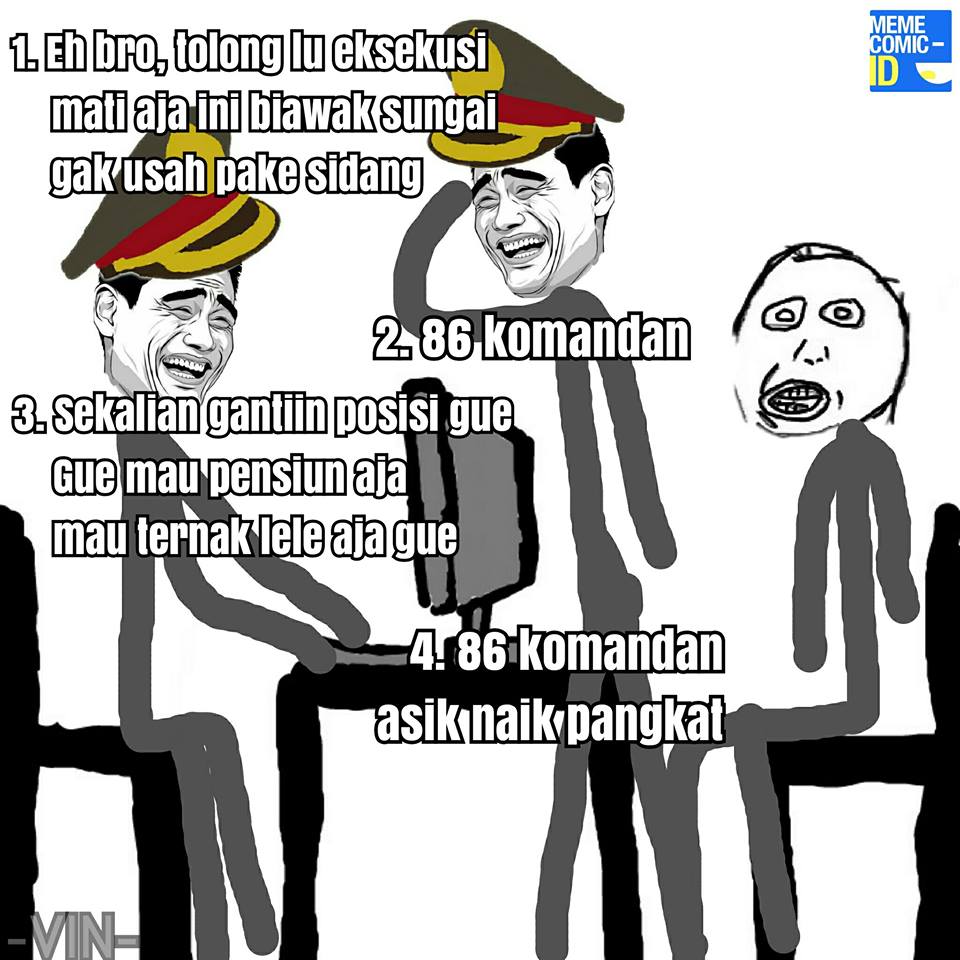 Komik kisah polisi frustasi interogasi pembunuh ini lucu banget