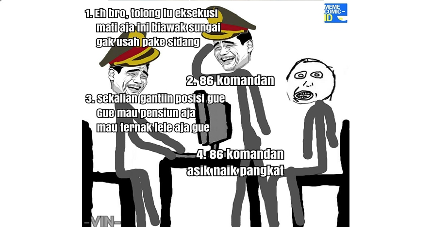 Komik kisah polisi frustasi interogasi pembunuh ini lucu banget