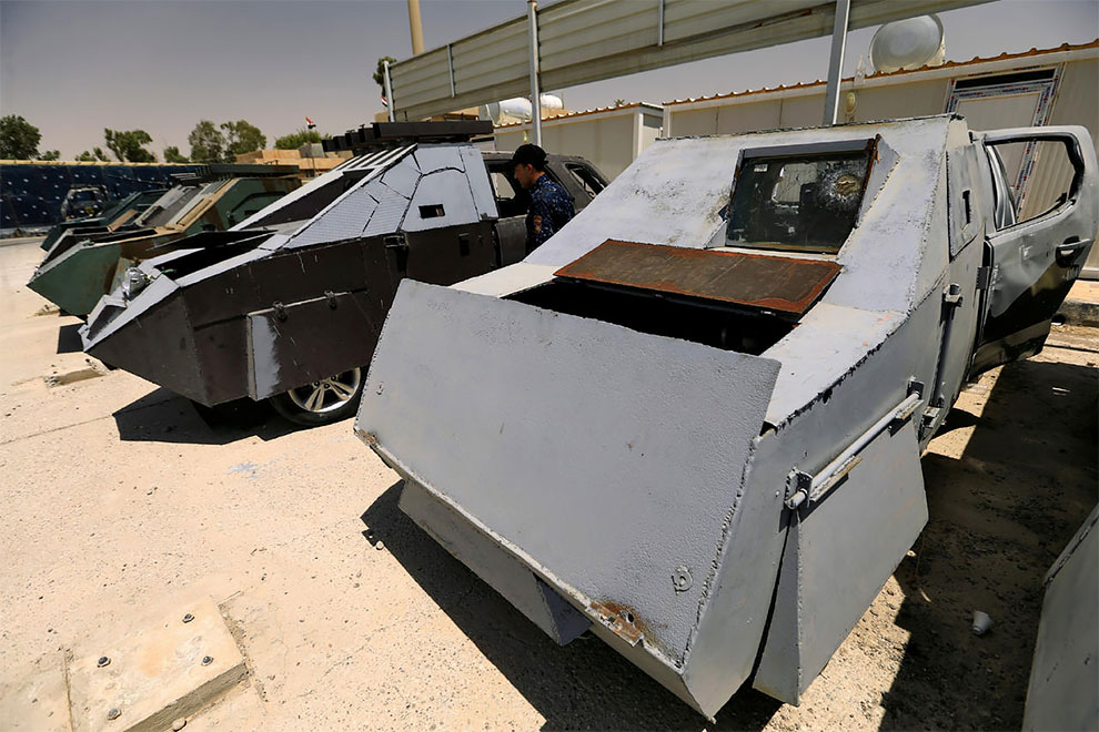 Penampakan mobil-mobil tentara ISIS ini bak di film Mad Max: Fury Road