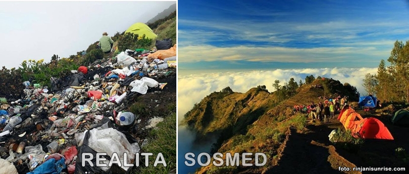 10 Potret media sosial vs realita para pendaki gunung