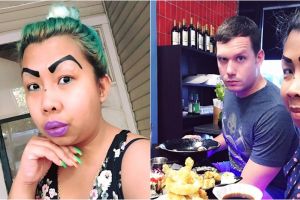 Heboh kisah cinta wanita gendut & beralis aneh yang pacari bule tampan