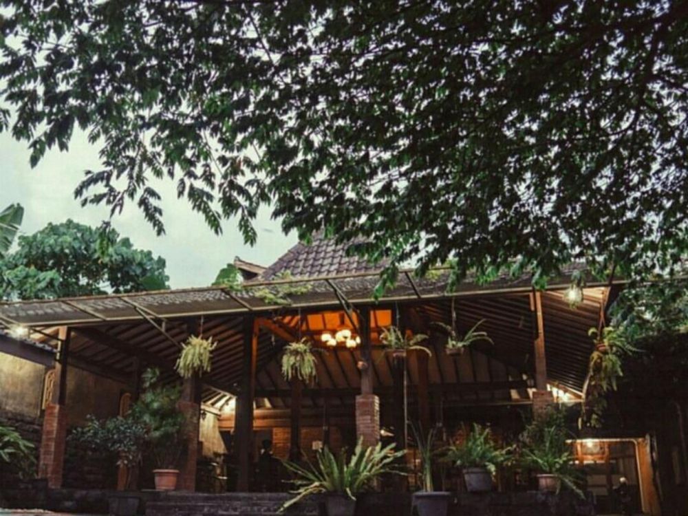 Desain kafe ini keren abis, pecinta kopi betah berlama-lama nih