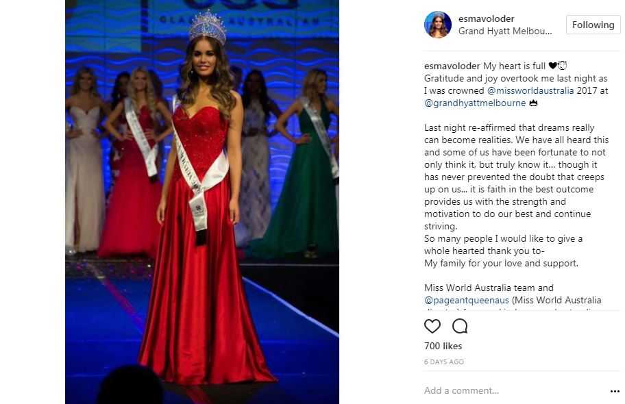 10 Potret Esma Voloder, muslimah cantik jadi Miss World Australia 2017