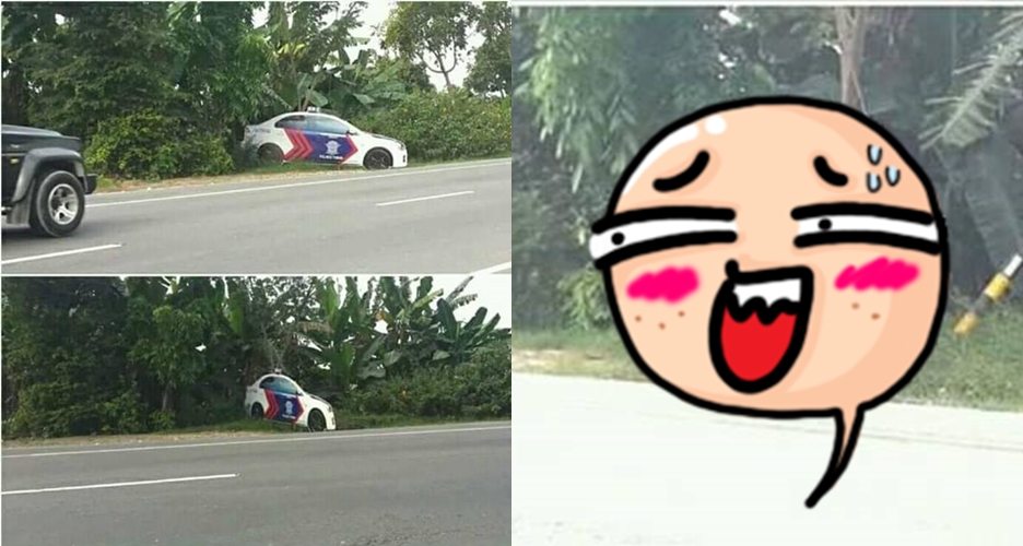 Netizen tepuk jidat saat tahu aslinya mobil polisi yang parkir ini 
