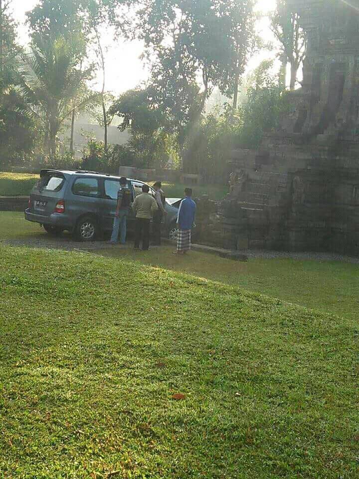 Pria ini tabrak Candi Kidal dengan mobilnya, mengaku berhalusinasi
