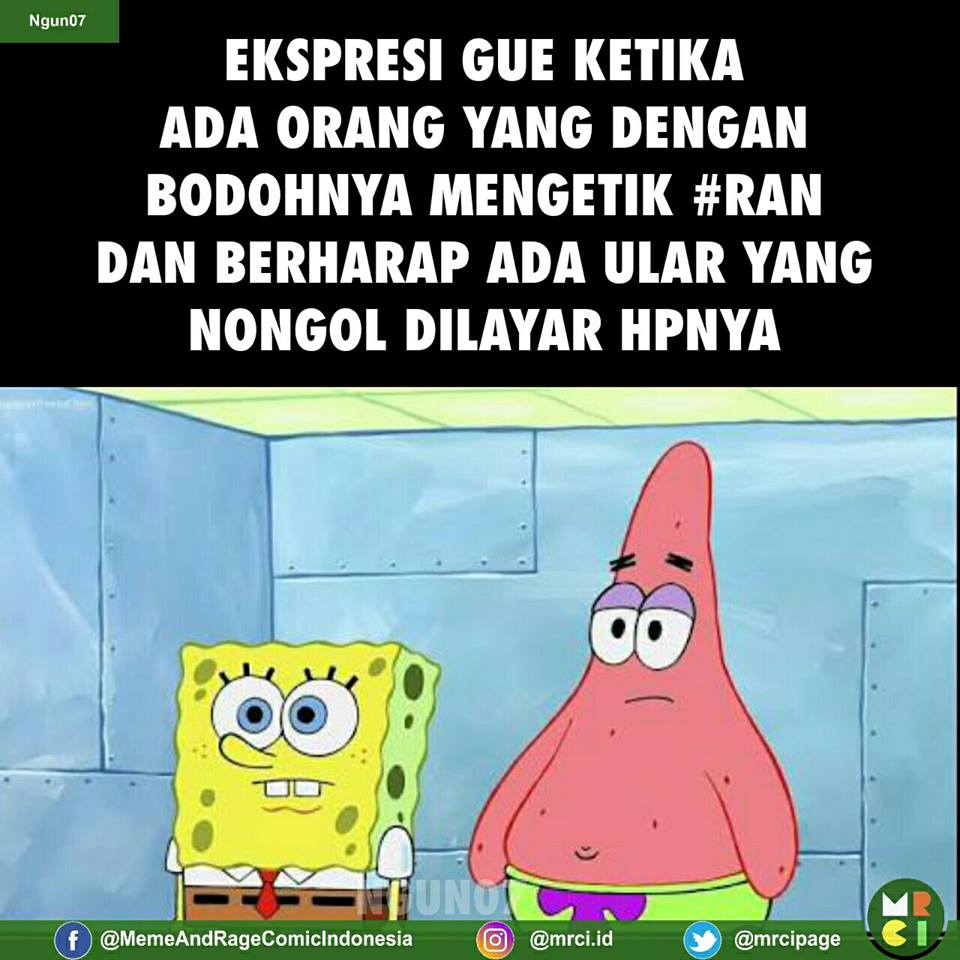 8 Meme 'gara-gara ular' ini sindir kamu yang ketipu ketik #RAN di FB