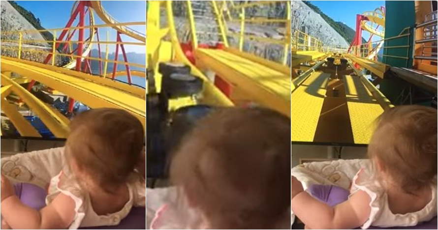 Sekilas bayi ini main roller coaster, tapi faktanya bikin terkesima