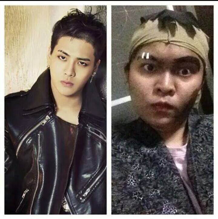 10 Aksi konyol orang tirukan gaya seleb Korea ini kocak abis