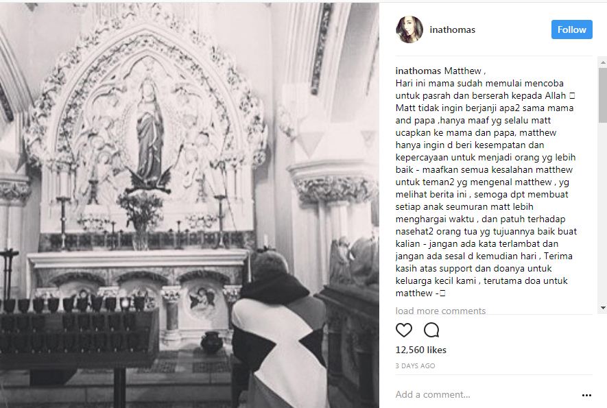 7 Curhat haru Ina dan Jeremy Thomas usai anaknya Matt jadi tersangka