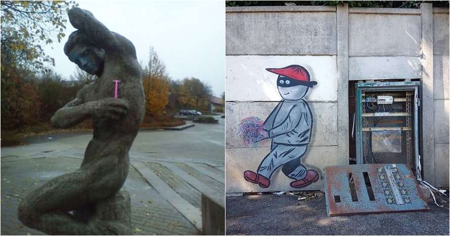 20 Hasil karya 'vandalisme' ini malah terlihat unik dan menghibur