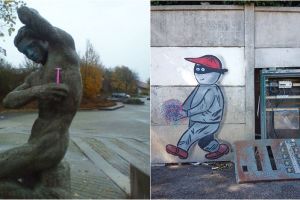 20 Hasil karya 'vandalisme' ini malah terlihat unik dan menghibur