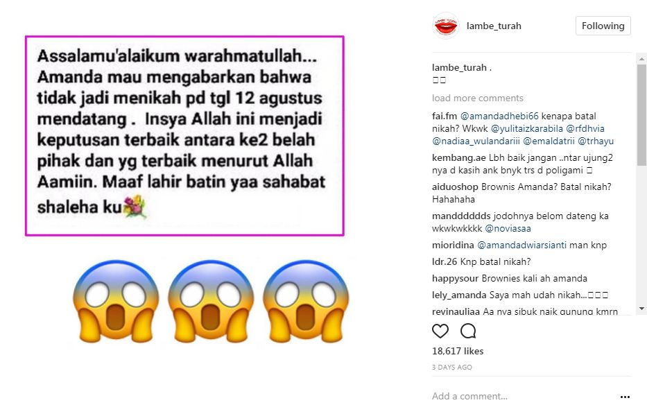 Begini curhatan Amanda Restiani usai batal nikah dengan Sahrul Gunawan