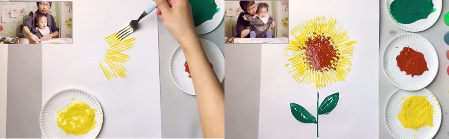 Pia ini melukis pakai alat seadanya, hasilnya luar biasa