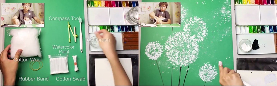 Pia ini melukis pakai alat seadanya, hasilnya luar biasa