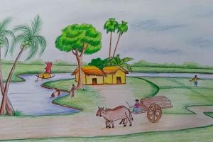 Pria ini menggambar pemandangan legend 90an, prosesnya bikin terhanyut