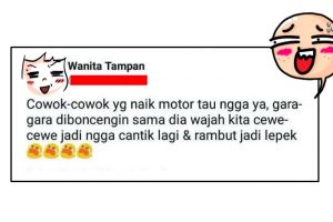 Cewek mengeluh dibonceng motor pacarnya, reaksi netizen bikin ngakak