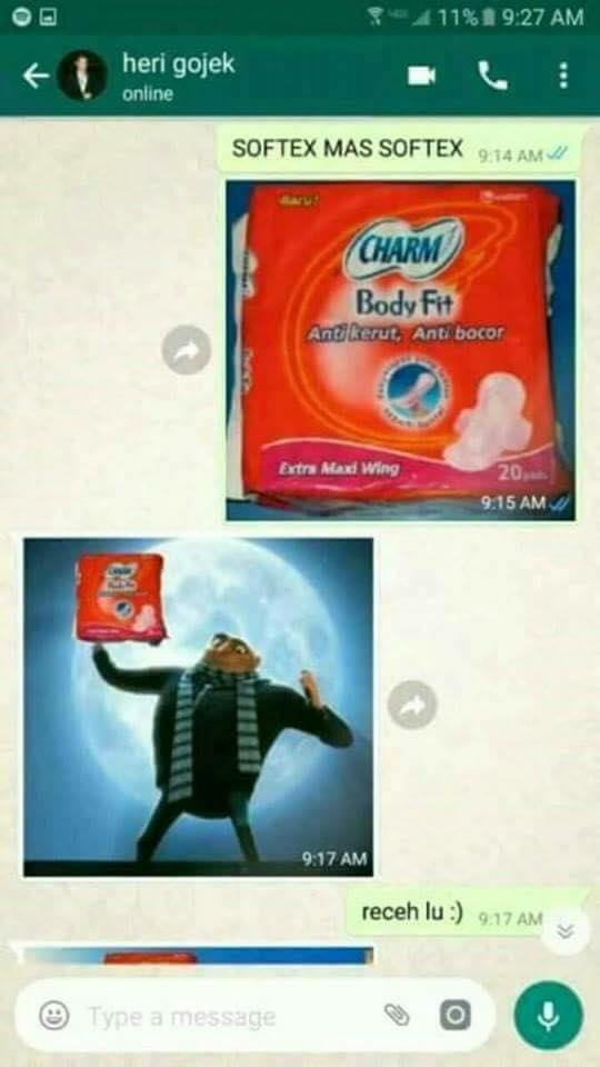 Obrolan order belanja lewat jasa online ini bikin geregetan