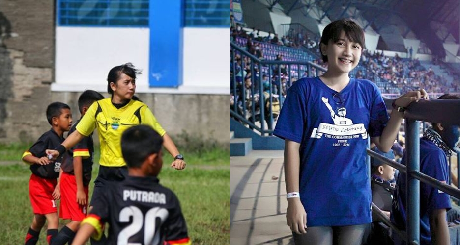 Siapa sangka gadis imut asal Tasikmalaya ini adalah wasit sepak bola