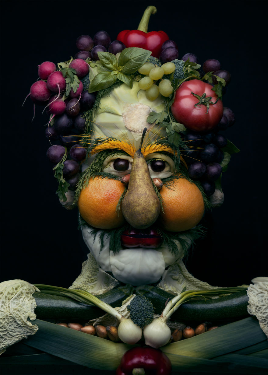 Mirip wajah manusia, 8 kreasi rangkaian buah & sayur ini tampak nyata