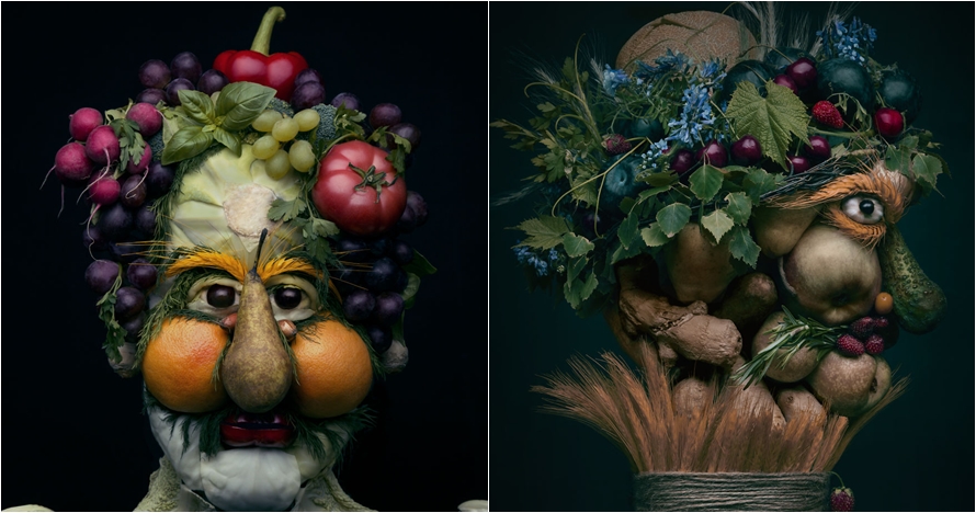 Mirip wajah manusia, 8 kreasi rangkaian buah & sayur ini tampak nyata