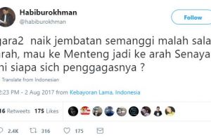 8 Kicauan kocak tanggapi Habiburokhman nyasar di simpang Semanggi