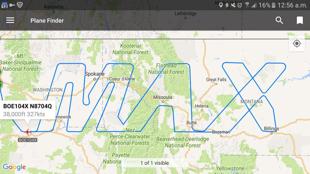Terbang 18 jam, rute pilihan pilot ini ternyata membentuk pola pesawat