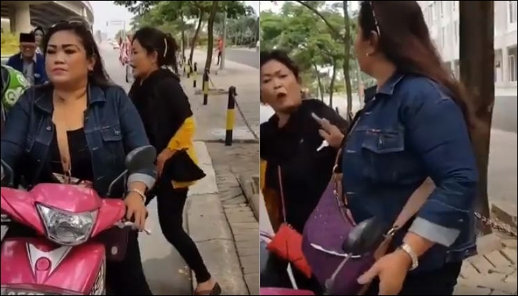 Aksi emak-emak motor VS emak-emak bermobil ini bikin geger jalanan