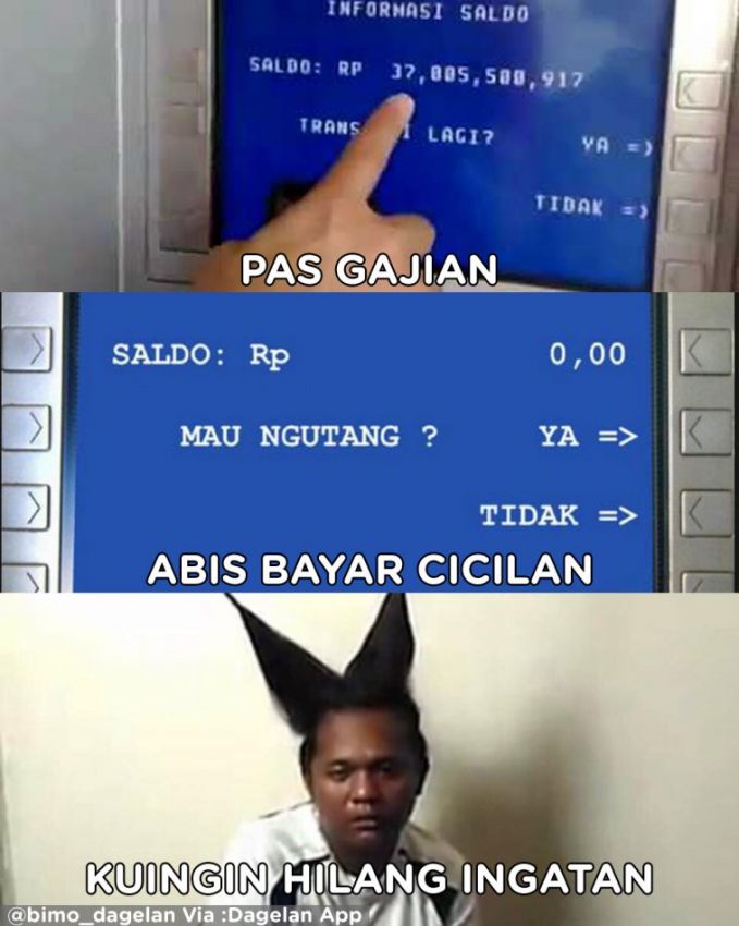 10 Meme transferan gaji ini bikin ketawa lepas walau dompet lagi tipis