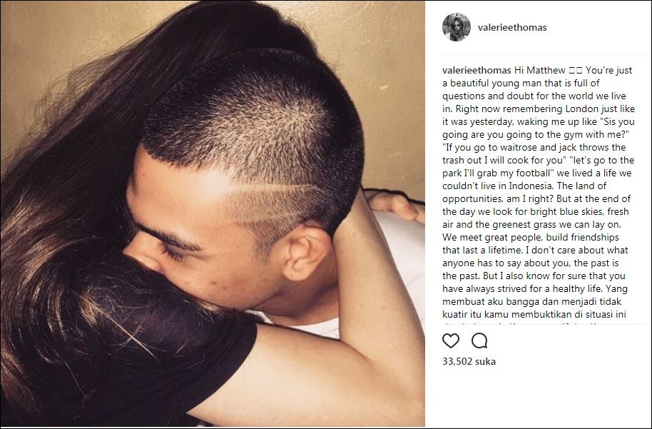 Curhatan rindu Valerie Thomas untuk Axel Matthew ini bikin terharu