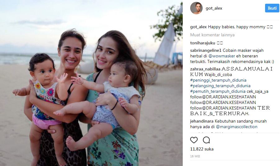 Lama tak ada kabar, ini kegiatan hot mama Alexandra Gottardo kini