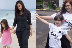 10 Foto momen keseruan Nafa Urbach bareng sang buah hati, kompak abis