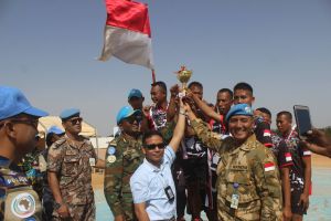 Pasukan Perdamaian TNI juara Pekan Olah Raga Unamid 2017 di Sudan