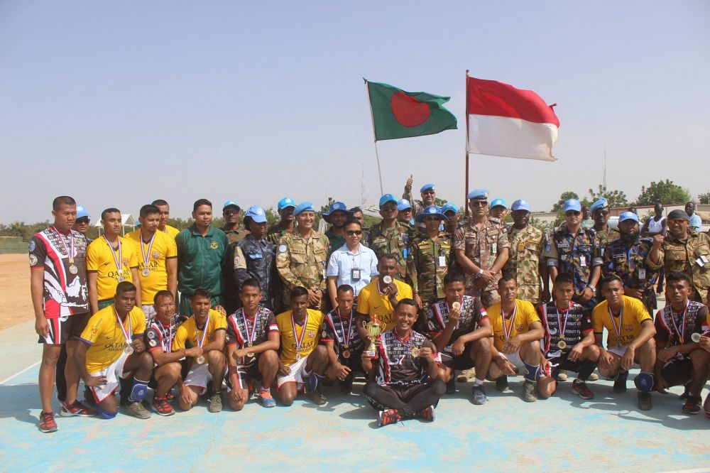 Pasukan Perdamaian TNI juara Pekan Olah Raga Unamid 2017 di Sudan