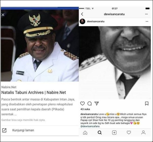 Mengaku cuma ketemu sekali, Bupati Intan Jaya bantah dekat Dewi Sanca