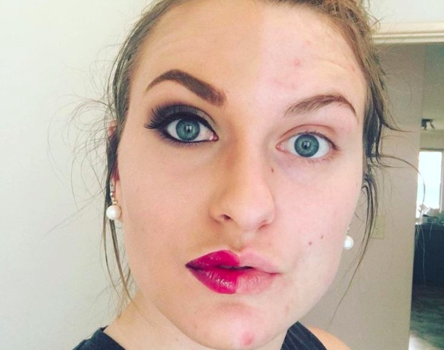 10 Potret makeup separuh wajah, bedanya terlihat banget