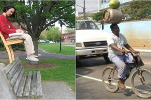 13 Potret 'tantangan keseimbangan' ini tak bisa jika nggak diketawain