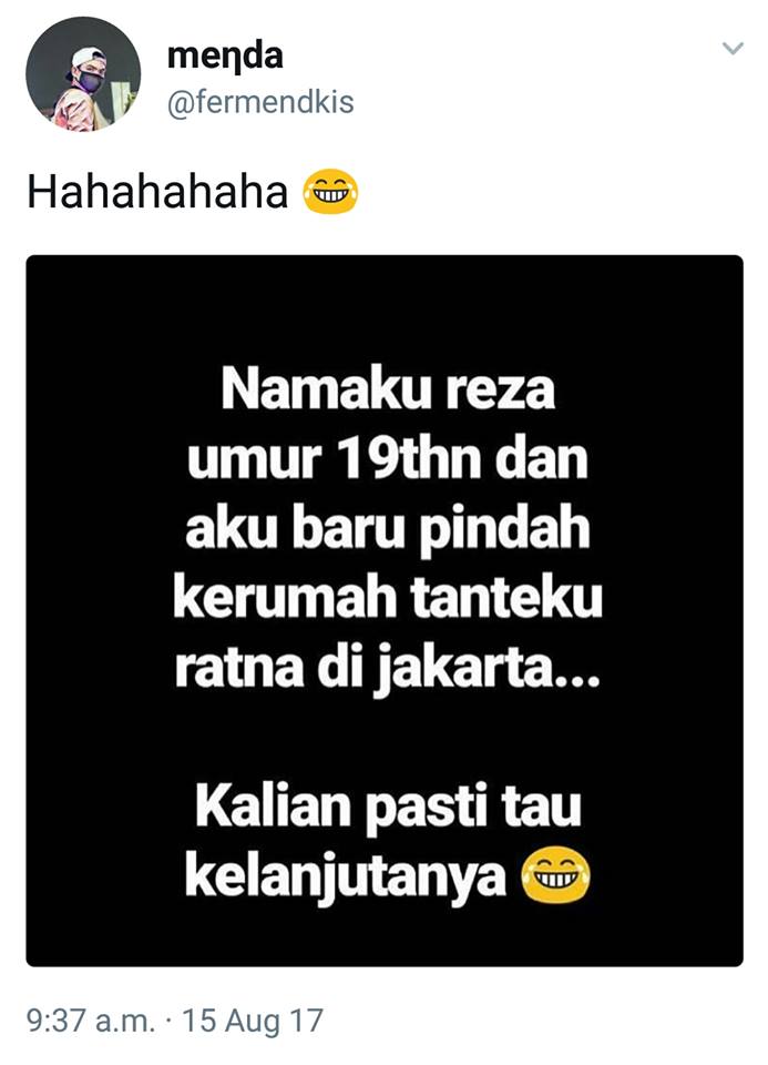 Kolaborasi netizen bikin cerita cowok di rumah tante ini bikin ngakak