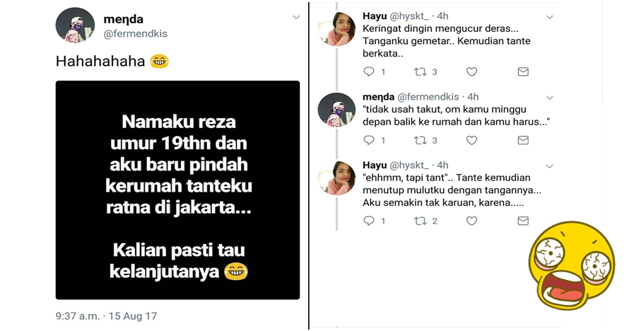 Kolaborasi netizen bikin cerita cowok di rumah tante ini bikin ngakak