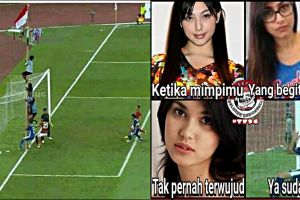 10 Foto editan pemain Timnas Filipina tabrak gawang ini kelewat kocak