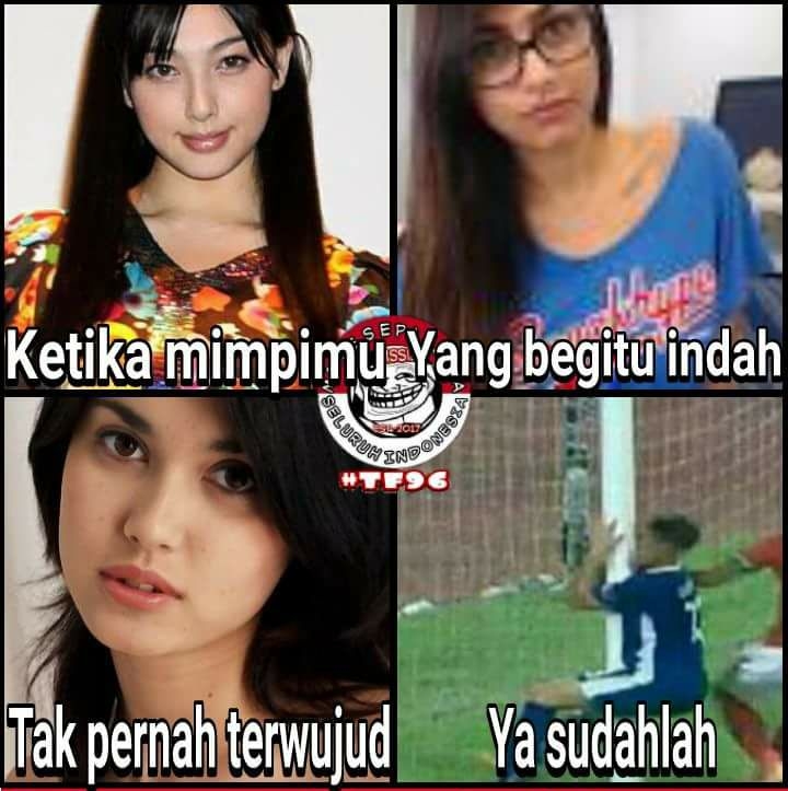 10 Foto editan pemain Timnas Filipina tabrak gawang ini kelewat kocak