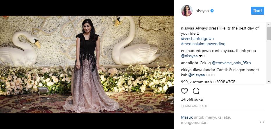 Bertabur bintang, 7 artis ini hadiri pernikahan selebgram Medina Zein