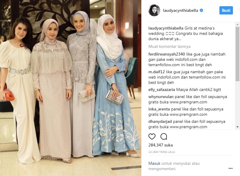 Bertabur bintang, 7 artis ini hadiri pernikahan selebgram Medina Zein