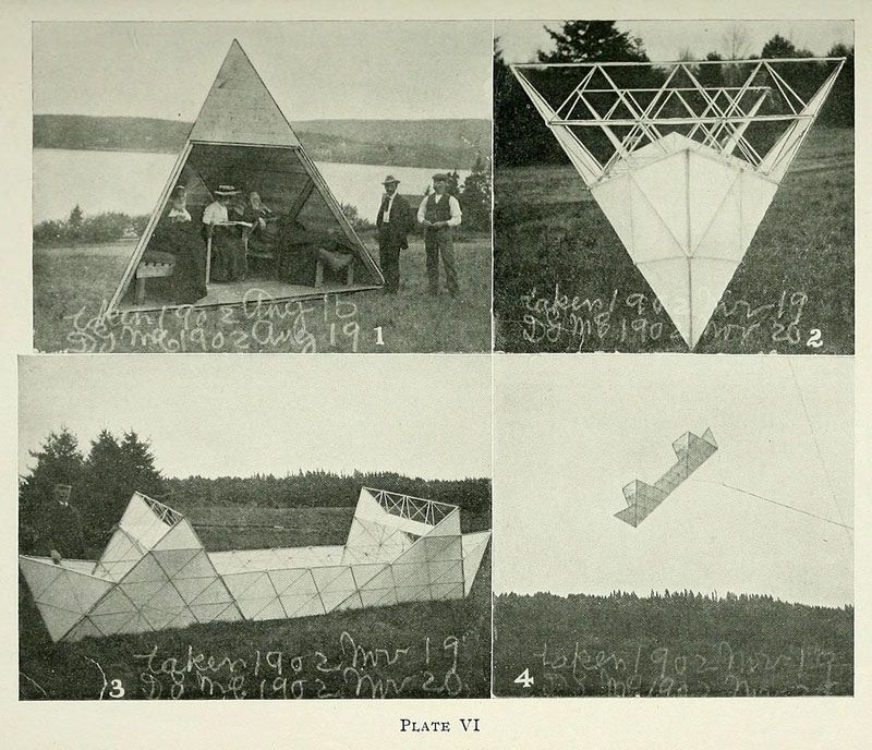 10 Foto langka layang-layang buatan penemu telepon, A Graham Bell