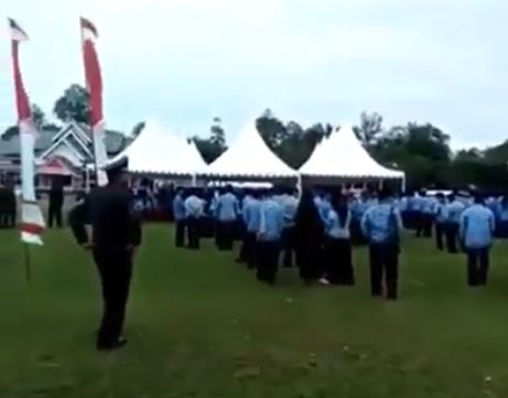 Beredar video Mayor TNI semprot PNS yang malas-malasan upacara HUT RI