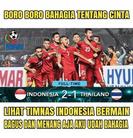 10 Meme dukung perjuangan Timnas Indonesia lawan Vietnam di SEA Games